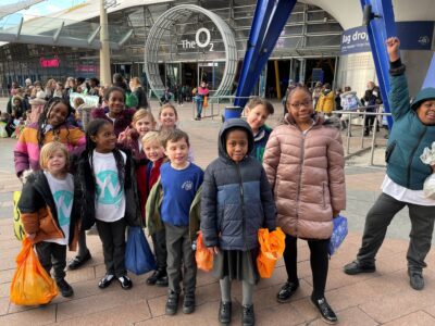 group of sedleys pupils outside the O2 arena