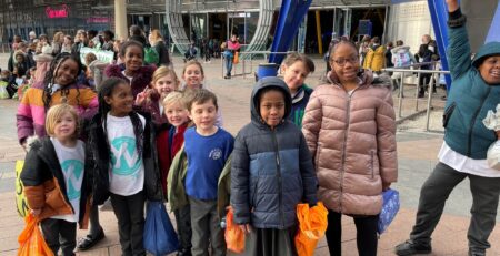 group of sedleys pupils outside the O2 arena