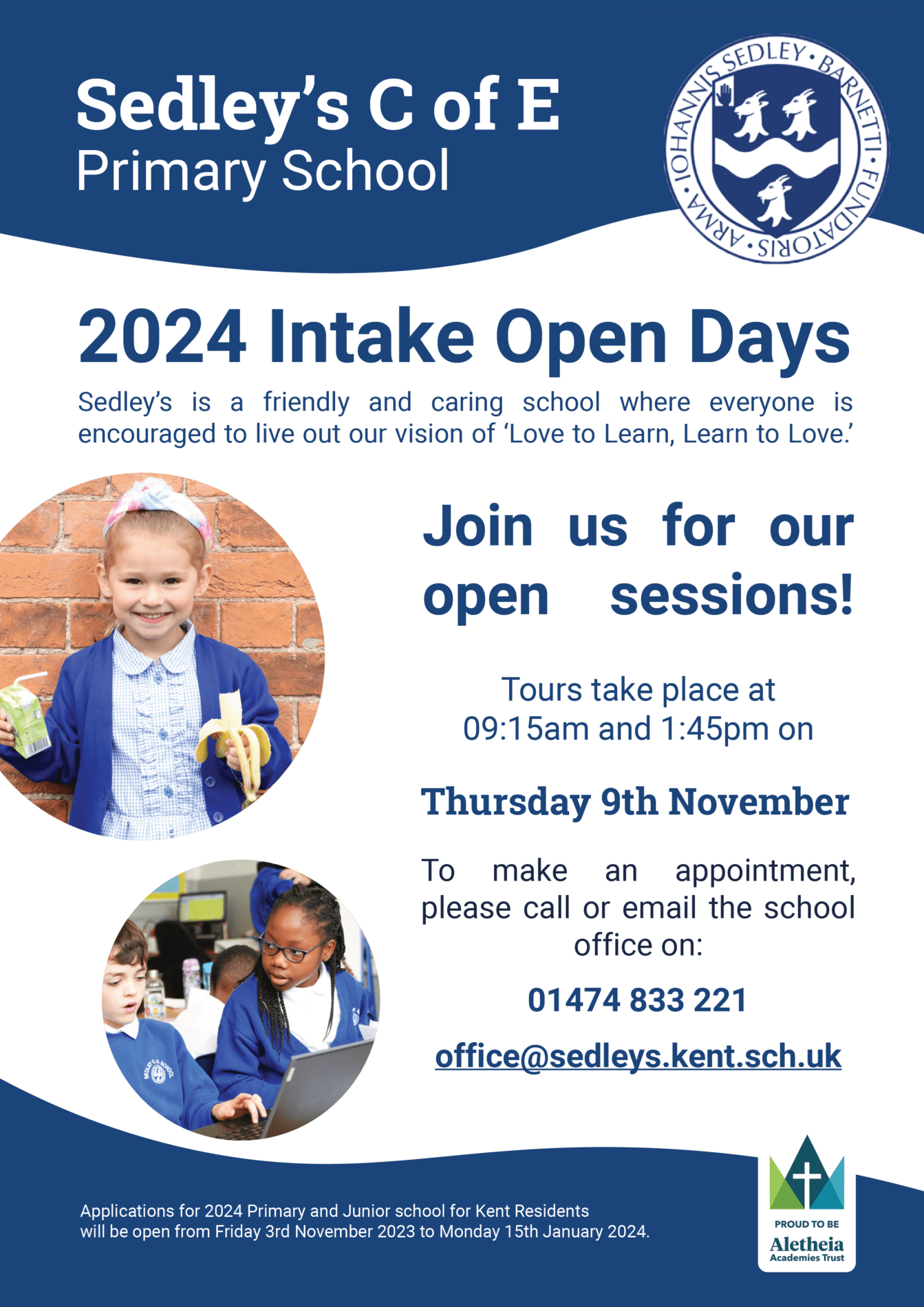 Sedley's Open Day Flyer 2023